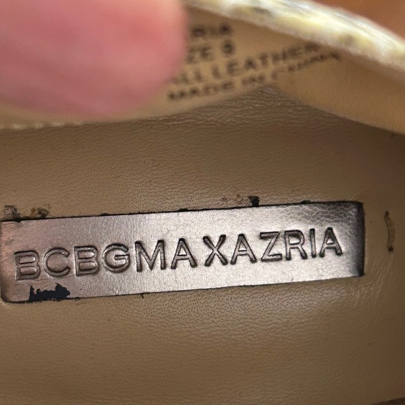 BCBGMAXAZRIA Booties Size 9 Daria Snakeskin Print Studded Heel Leather Womens - Picture 8 of 10